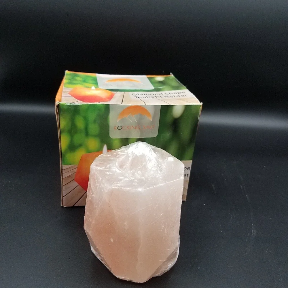 Himalayan  Salt Natural Crystal Rock Tea Light Candle Holder 3 1/2